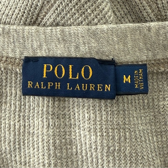 Polo Ralph Lauren Henley Maxi Style Long Dress Grey Medium Thermal Waffle - Picture 11 of 15